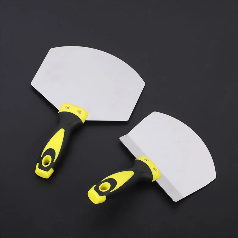 Stainless Steel Putty Knife Wall Paint Plaster Trowel Arc Ash Shovel Paint Feed Filling Scraper Blade Spatula Construction Tools