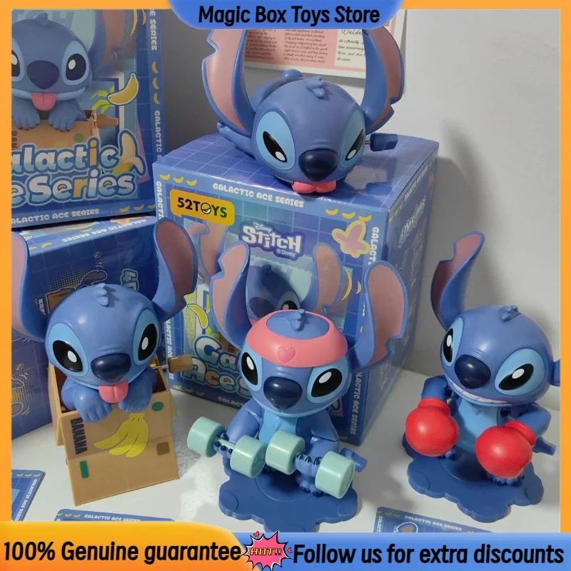 

Genuine Disney Stitch Galactic Ace Series Blind Box Collectible Stitchaction Figure Toys Desktop Decor Ornament Birthday Gift