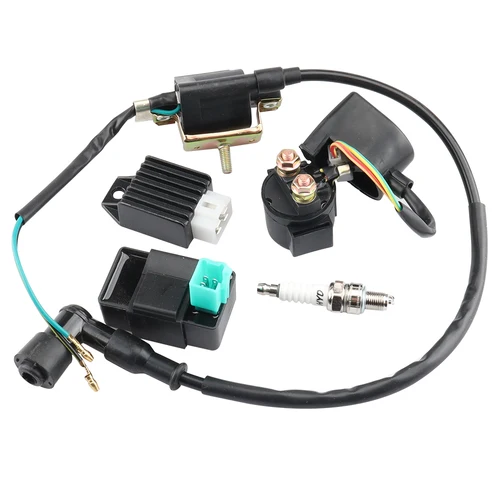 Imagen 2 del producto Relé rectificador regulador de 5 pines, bujía, caja CDI, bobina de encendido para Kazuma Meerkat 50cc Falcon 70cc 90cc 110cc Taotao Roketa