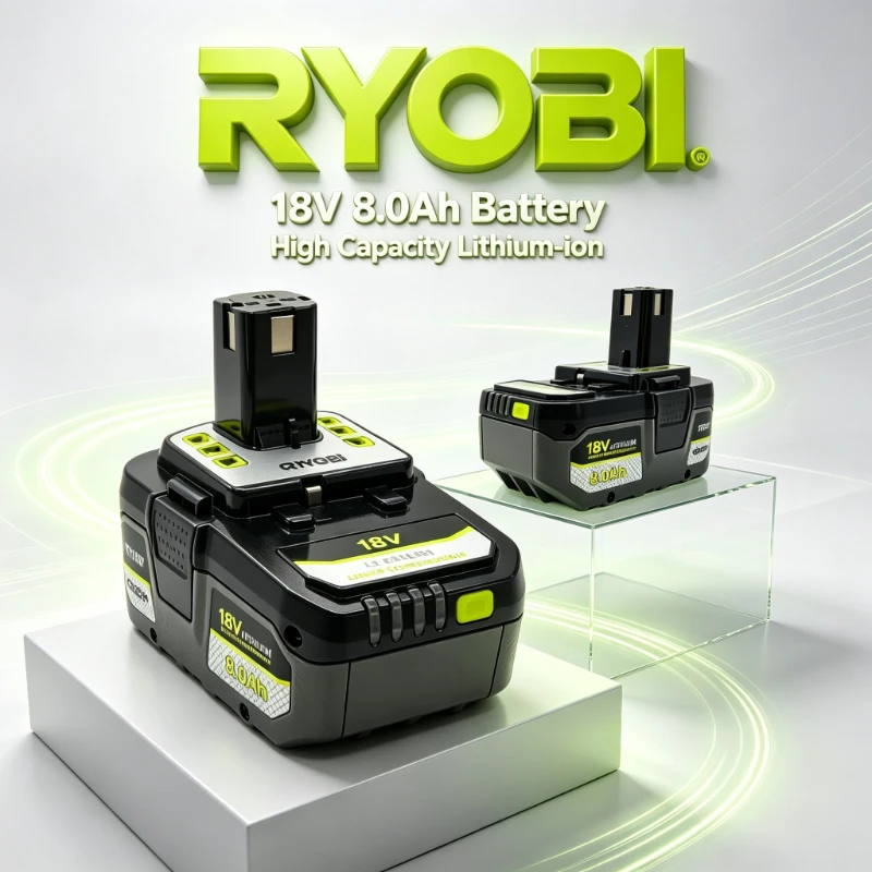 Original RYOBI 18V 4.0Ah Rechargeable Battery, No Memory Effect Li-ion Battery Fit for RYOBI ONE+ Cordless Drill Grinder Tools