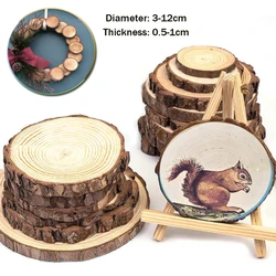 Unfinished Natural Wood Slices 3-20cm Thick Craft Wood kit Circles Crafts Christmas Ornaments DIY Crafts With Bark For Crafts