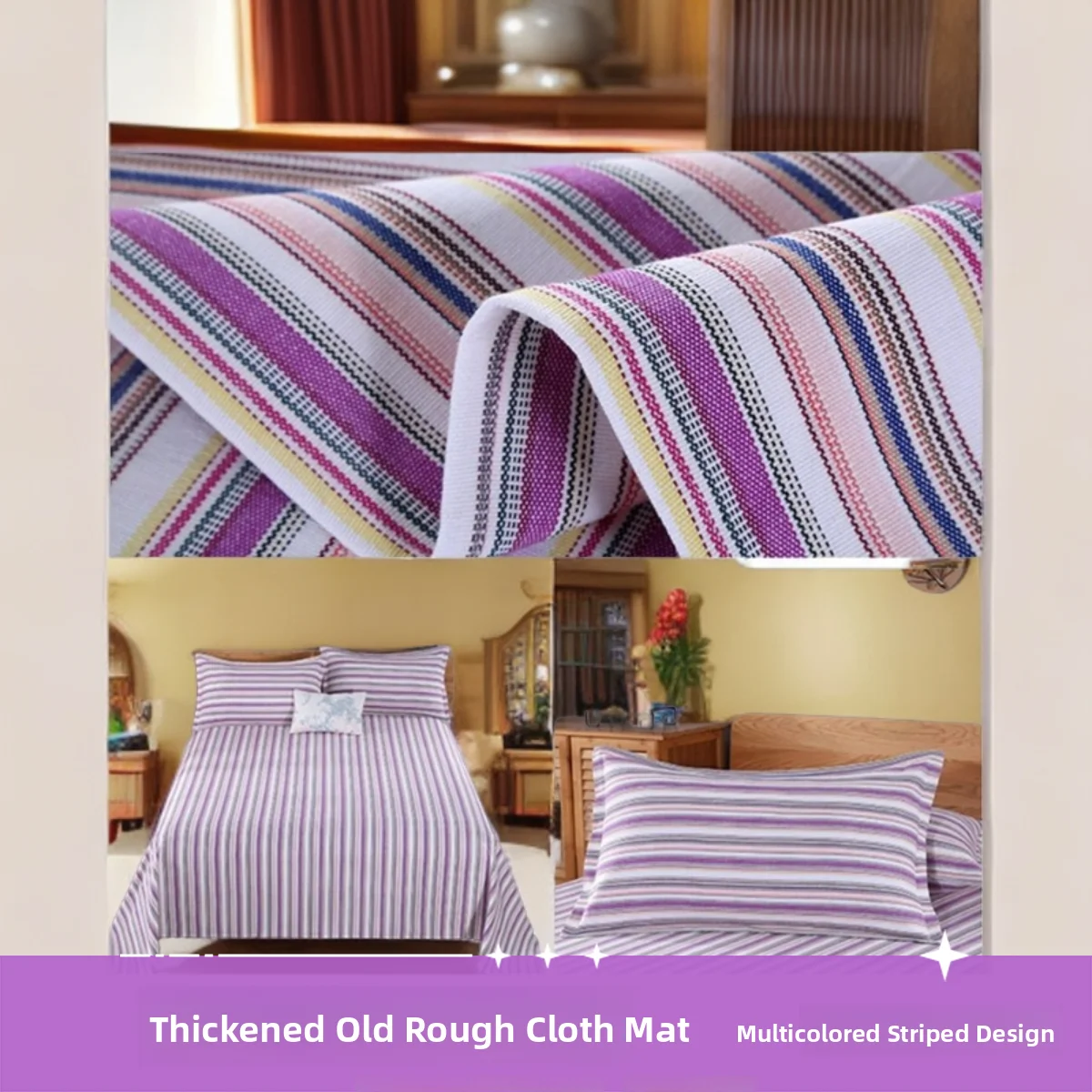 

Утолщенный особо прочный комплект из трех предметов: охлаждающий коврик-простыня из грубой ткани, универсальный для всех сезонов, из чистого хлопка, хлопковое одеяло...