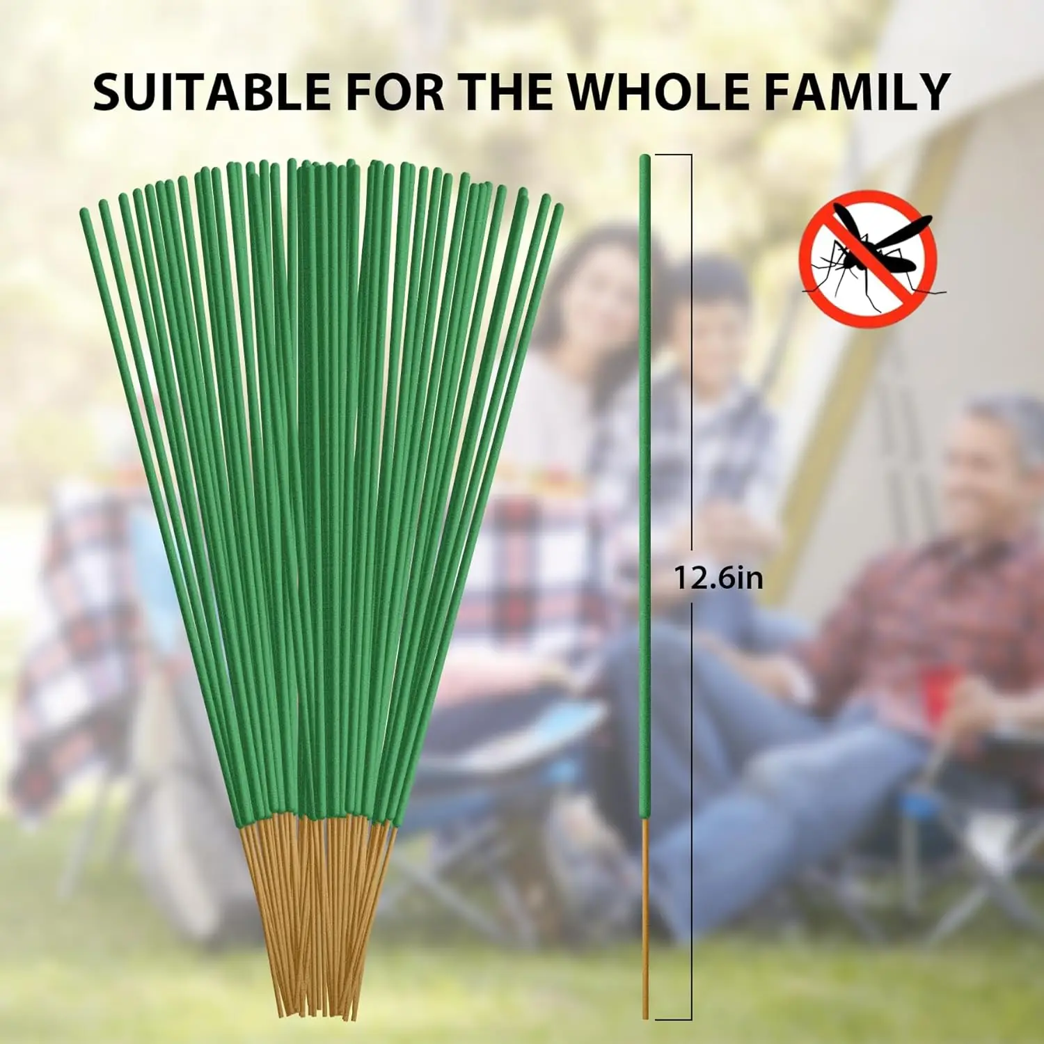 30pcs Mosquito Repellent Incense Stick Natural Plant-Based Bug Fly Preventor Citronella Oil Incense Sticks Garden Camping