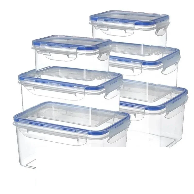 

Kitchen refrigerator fresh storage box microwave heat-resistant plastic lunch box food rectangular storage seal box