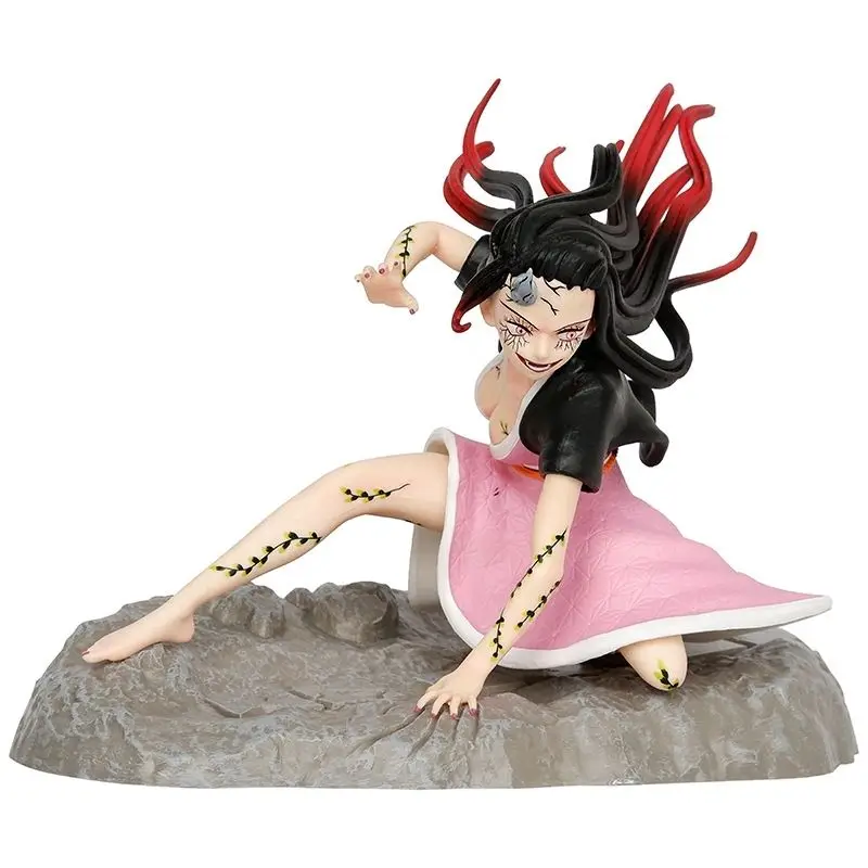 

16cm Demon Slayer Nezuko Anime Action Figures Toy Dolls Pvc Creative Model Desktop Decoration Anime Character Color Box Gift