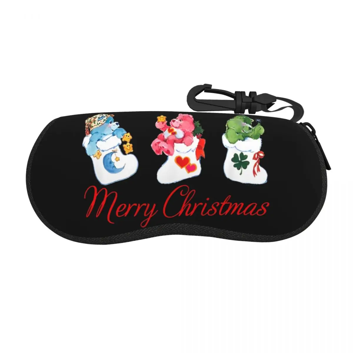 Care Bears Merry Christmas Glasses Case Unisex Protective Accessories Glasses Storage Box Vintage Eye Contacts Case