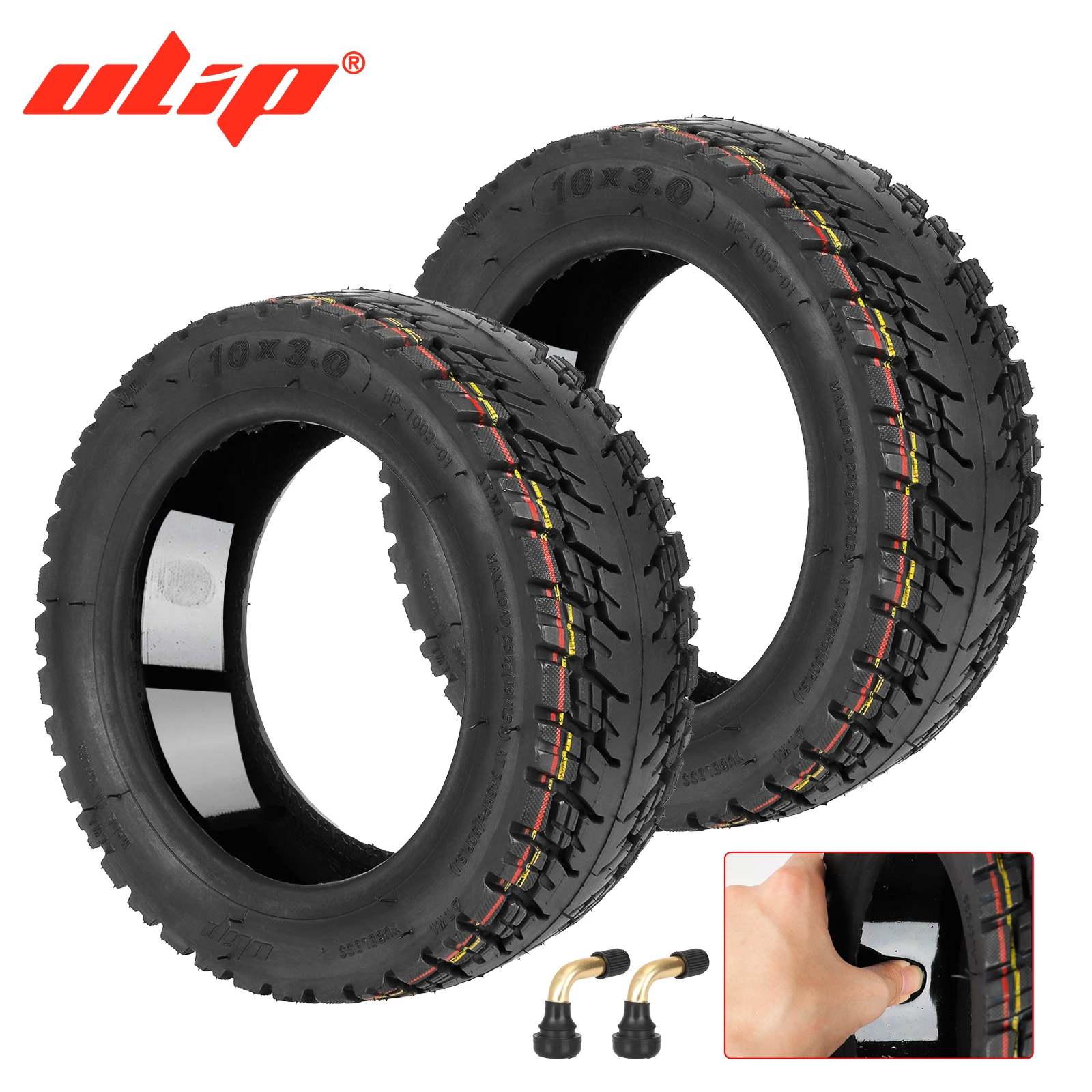 

ULIP 2Pcs 10x2.70-6.5 Self-healing Tubeless Tire for Dualtron Seeedway Scooter 10Inch Built-in Self-repair Live Glue Vacuum Tyre