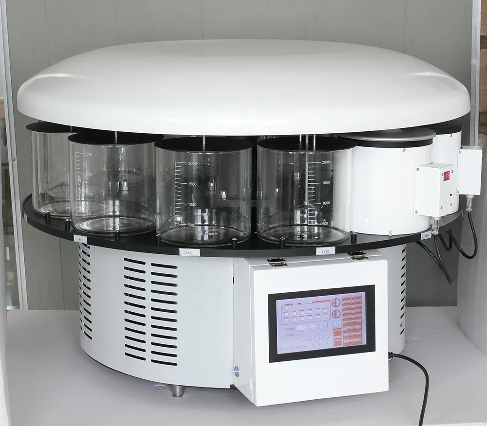 HS-566 Histopathology Carousel Constant Temperature Automated Rotary Spin Vacuum Tissue Processor With Glass Container Wax Cup