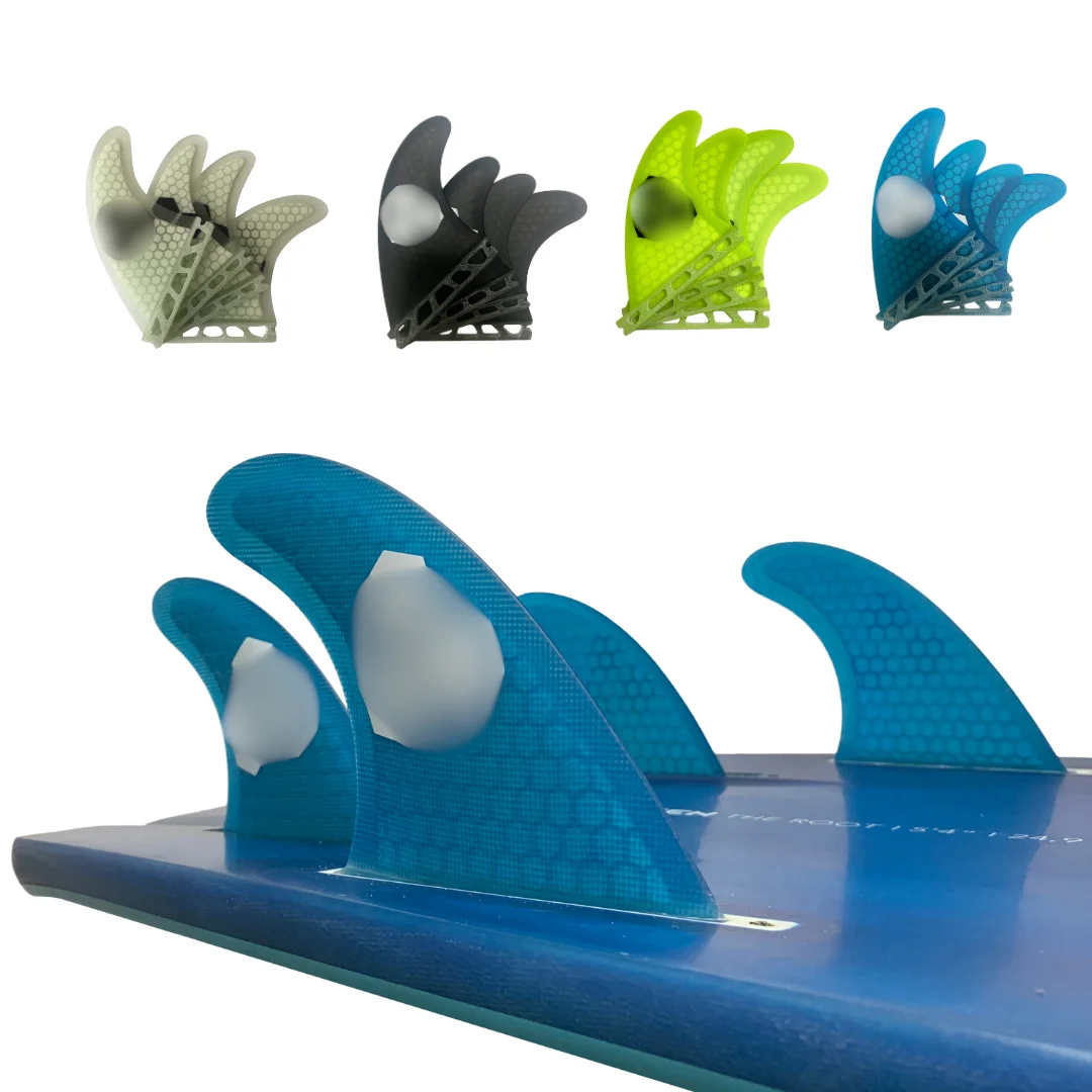 Surfboard Fin Set G5+GX Size Surf Quad Fins Thruster Single Tab Honeycomb Fiberglass Surfing Fins Performance Core