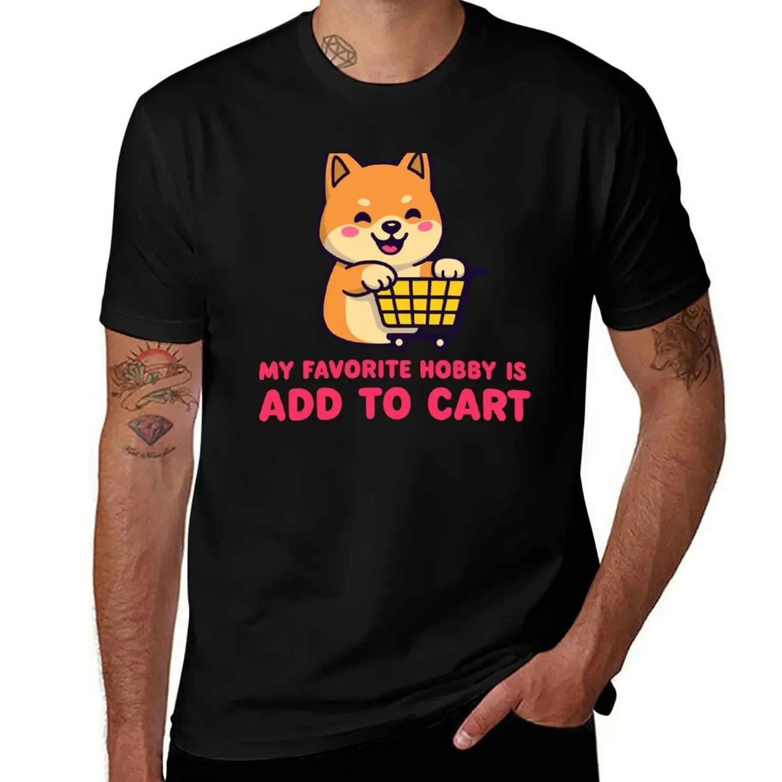 

Cute Dog Peace Sign Add to Cart Funny Shopping Design T-Shirt summer tops shirts graphic anime shirts men