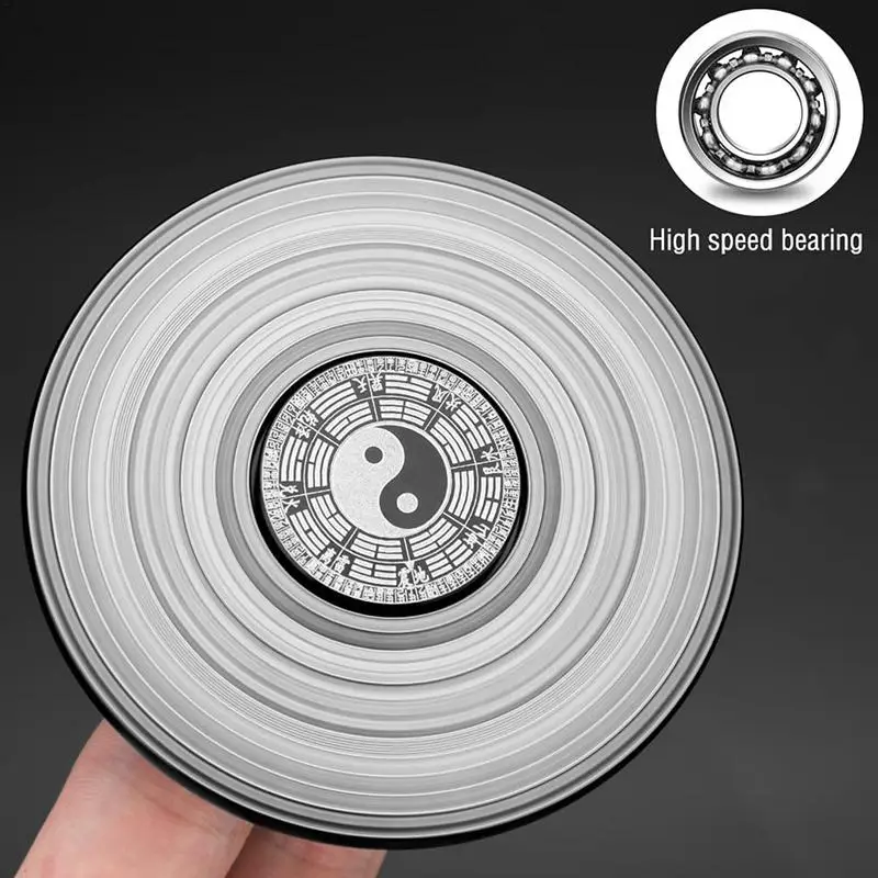 Metal Hand Spinner Chinese Style Chi Bagua Zodiac Fingertip Spinning Toys Students Office Worker Anxiety Stress Relief Toys