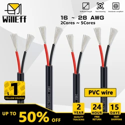 2Cores Jacket wire Black Jacket Cable 5V 10V 12V DC Electrical Power supply Sheath wires Speaker audio Electric extension cable