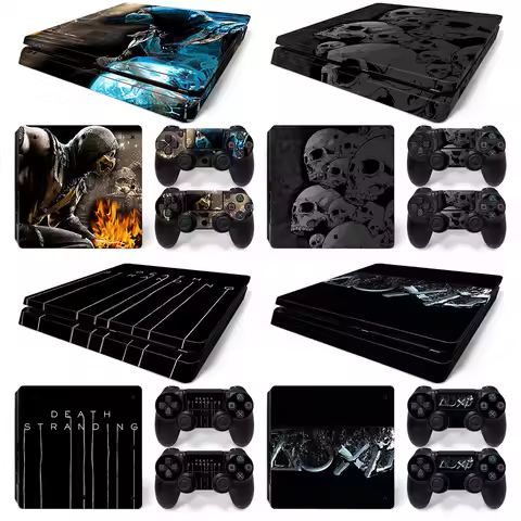 Console Skin for PS4 Slim Full Vinyl Decal Cover Wrap Protective Film for PS4 Slim Controller Video Game Accessories Sticker