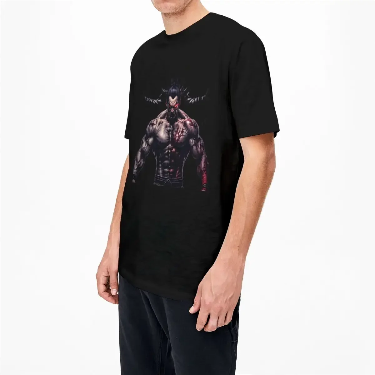 Streetwear T-Shirt The Devil Gene's Vessel Kazuya Mishima Pure Cotton T-Shirts Tekken 8 Fashion Tee Shirt for Men's Y2K Fun Tees