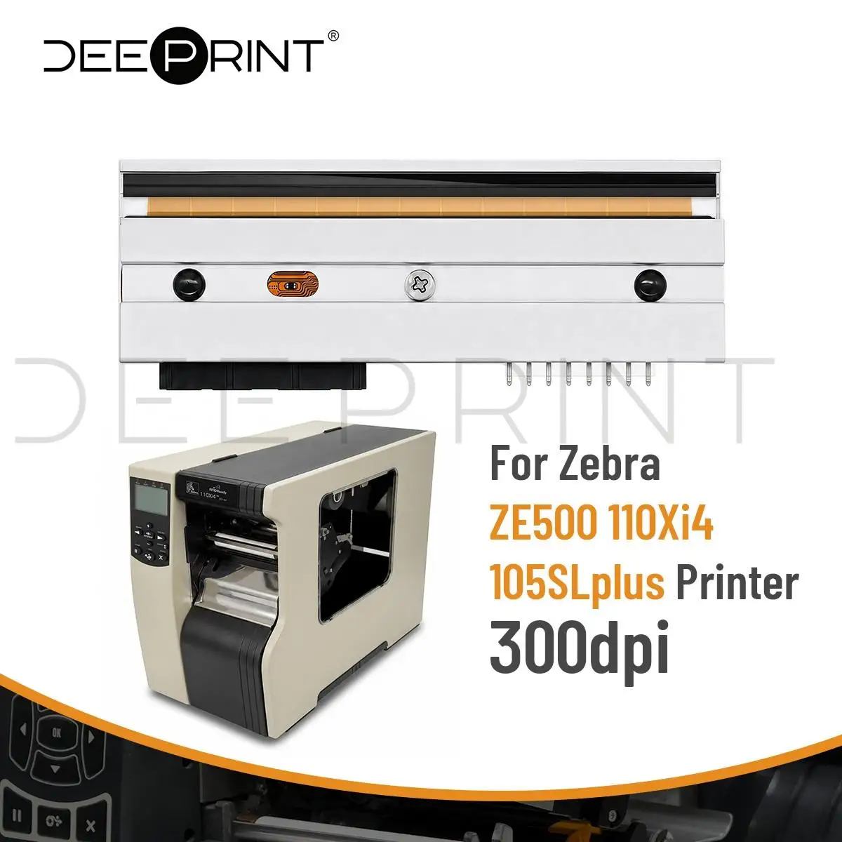 P1004232 300DPI Thermal Printhead for Zebra 110XI4 ZE500-4 105SL Plus Barcode Label Printers Print Head | 3-Month Warranty