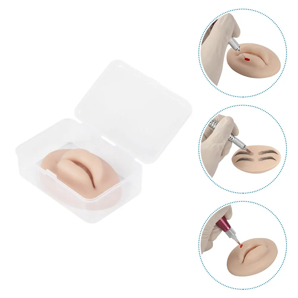 

Realistic Silicone Tattooing Practice Fake Skin Portable 3D Lip Mold Professional Fake Lip Tool Comfortable Elastic Artificial