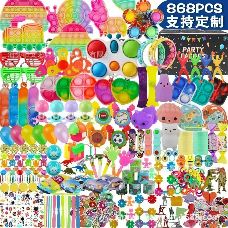 868Pcs/Lot Kids Birthday Party Fun Toy Party Small Gift Party Birthday Gift Is Children's Favorite Small Toys Pinata Filler Box