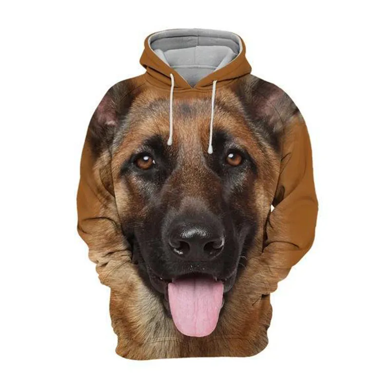 Cute Puppy Dog Hoodies Funny Animal 3D Print Men Women Oversized Pullover Casual Hooded Sweatshirts Streetwear Male Tops Clothes