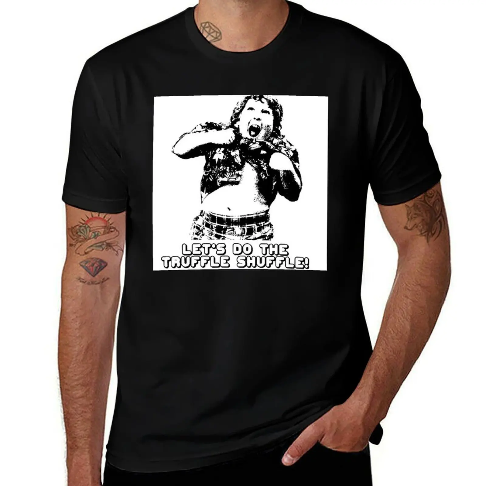 Funny Retro Truffle Shuffle Meme Gif Shirt Goonies T-Shirt man t shirt cotton high quality T-Shirt