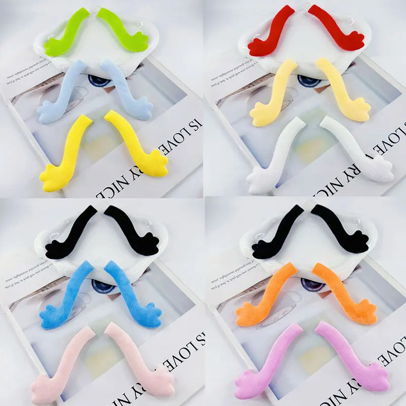 110Pcs Double-sided plush foot padded appliques for DIY toy bag clothing decorative accessories patches