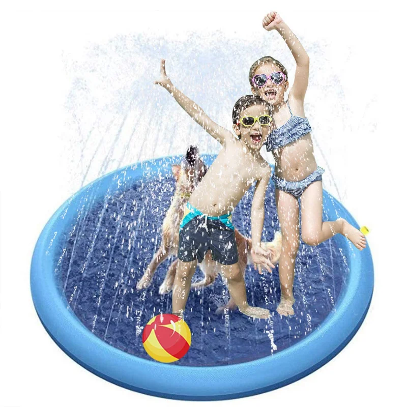 Inflatable Pet Spray Pad Thickened Non Slip and Wear-resistant Outdoor Lawn Dog Playing Bathing and Playing Pool