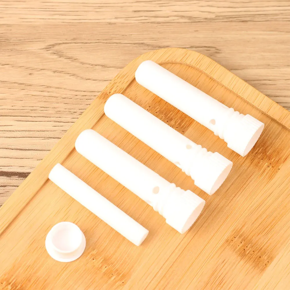 10セット インヘーラースティック エッセンシャルオイル アロマセラピー ホワイト 鼻腔吸入器 チューブ 空のブランク鼻腔吸入器 エッセンシャルオイル用