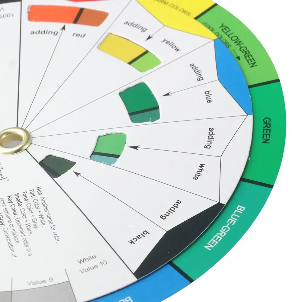 Round Pocket Guide 14cm Color Wheel Card Color Basic Color Spectrum Chromatic Circle