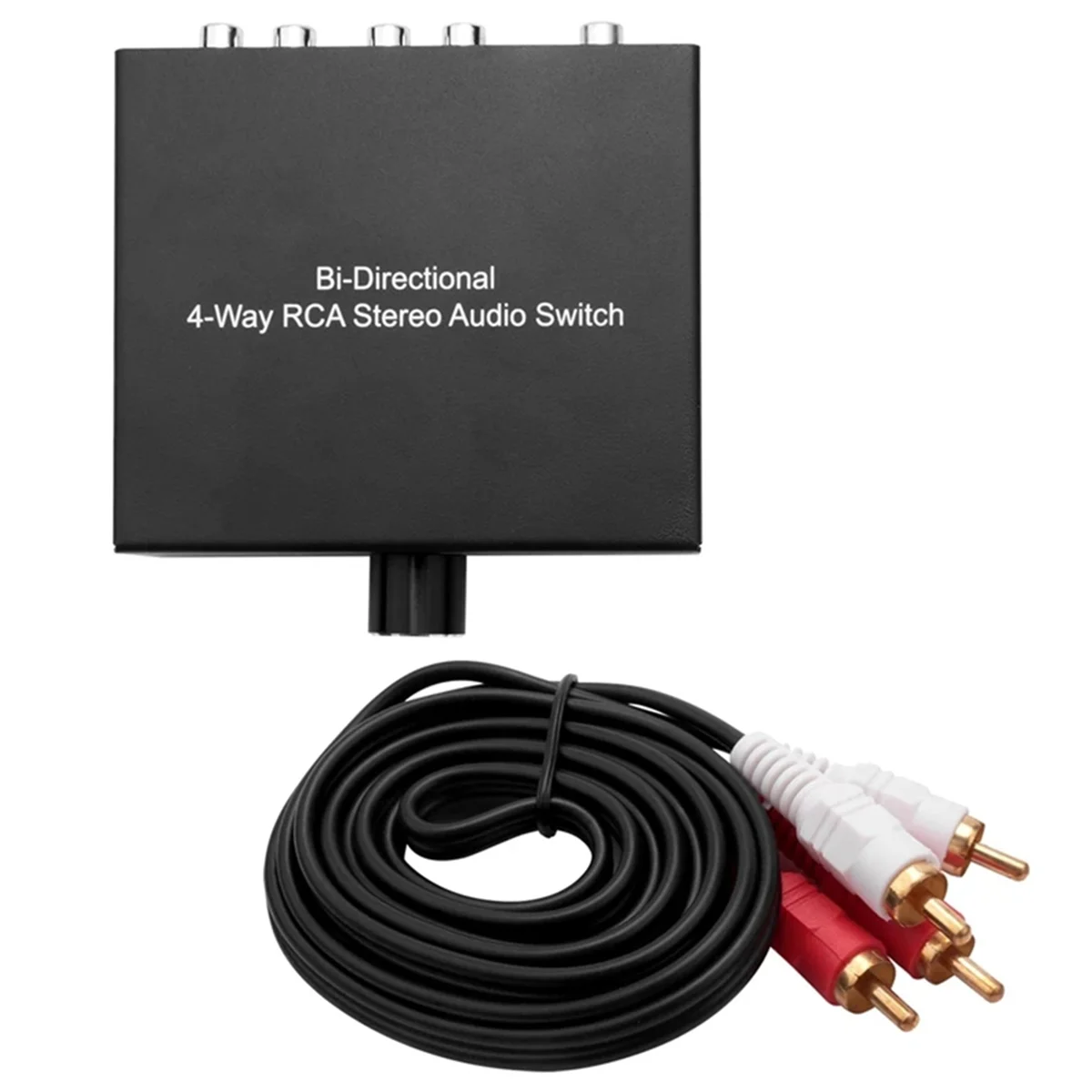 Hot Sale 4 Way Bi-Directional for Stereo Audio Switch 1 in 4 Out or 4 in 1 Out L/R Jack Sound Channel for Audio Switcher