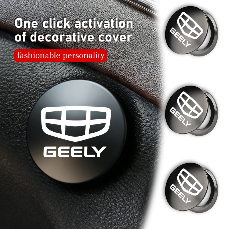 

Car Ignition Start Switch Protective Cover, One-Click Start Stop Button Decoration Cap For Geely CK GC6 LC EC8 CK2