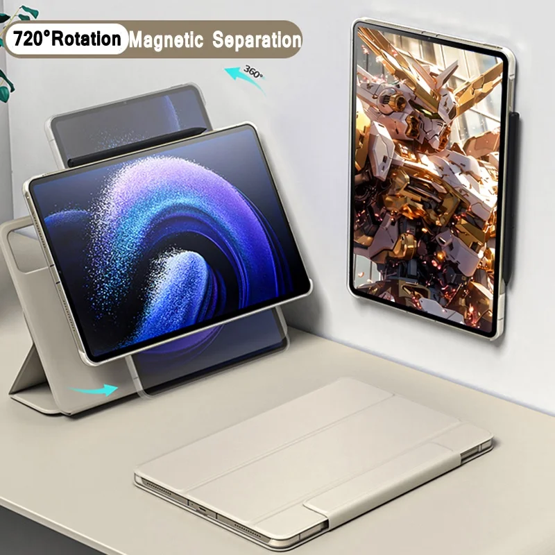 

Magnetic Rotating Case Cover for Xiaomi Pad 6 2023 11inch for Xiaomi Pad 6 Pro 11 2023 Hard PC Clear Case Hard Leahter Cover