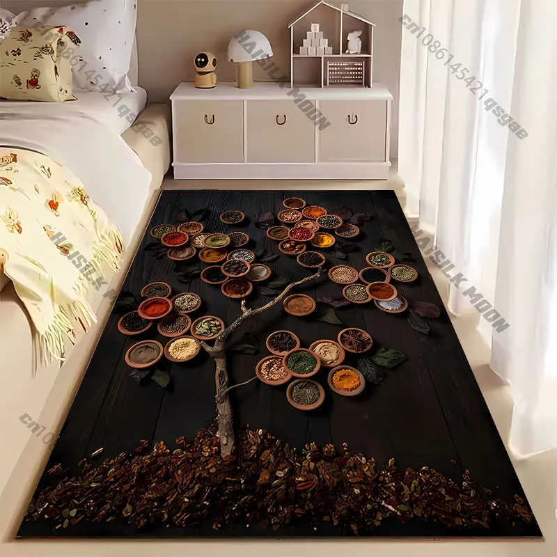 Nature spices diversity creative representation carpet Yoga living room room decor children's crawling mat doormat area rug