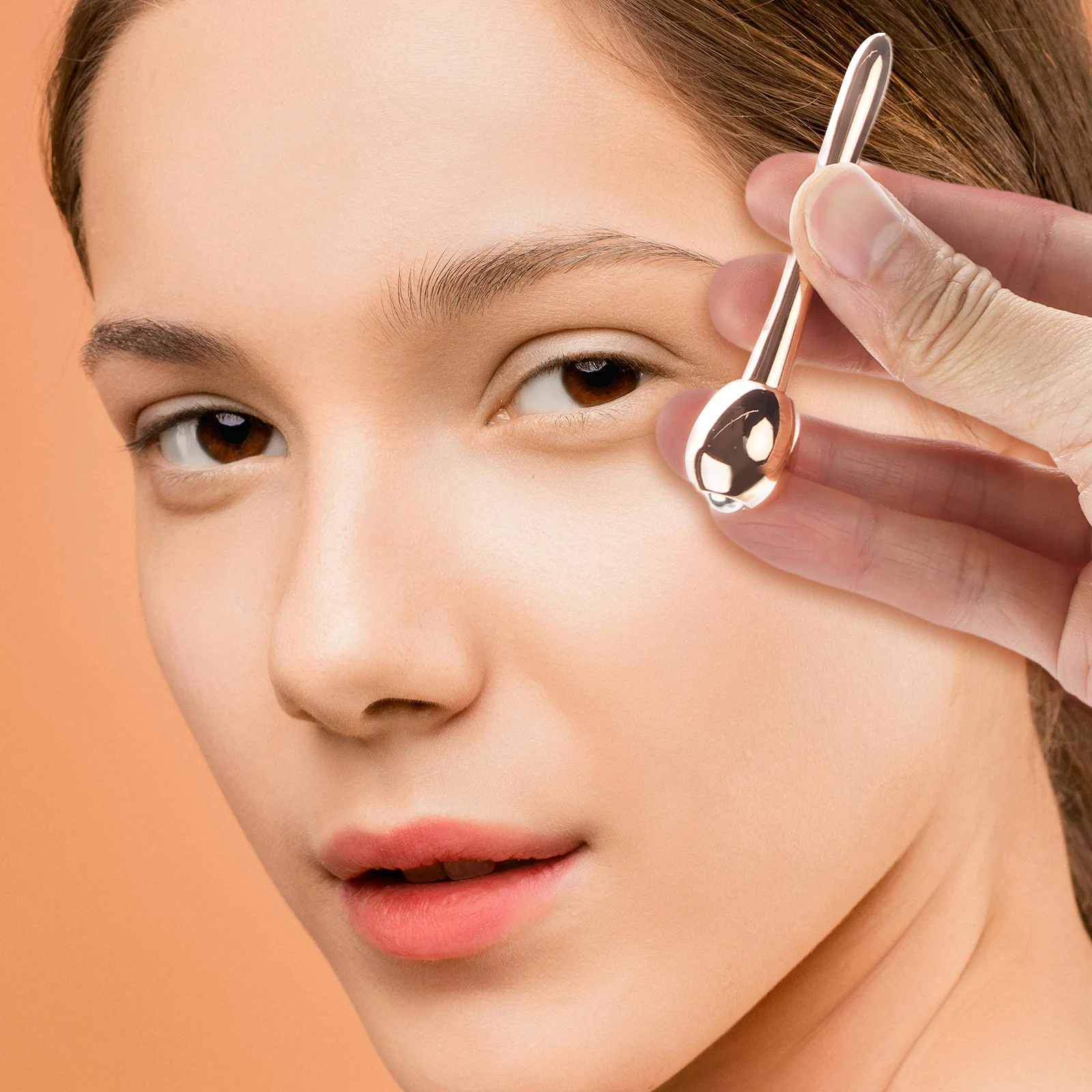 Herramienta aplicadora de crema, masajeador Facial de Metal para levantamiento de arrugas, dispositivo portátil de cuidado de la piel, rodillo para ojos y ojos