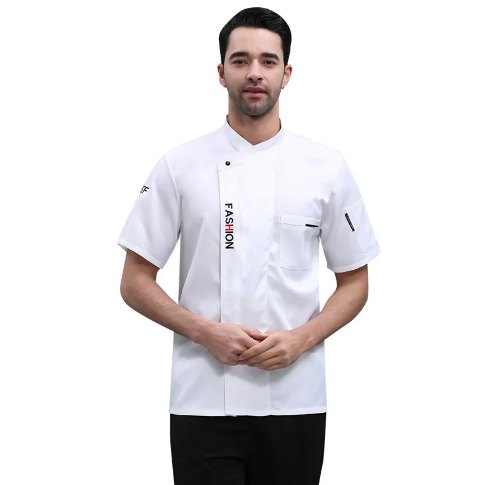 Chef Suits Short-sleeved Men's Summer Clothes Breathable Chef Work Clothes Kitchen Clothes Restaurant Restaurant Catering