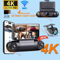 UHD 4K 360° Car DVR 4Camera Dash Cam For Car Camera 1080P Car Video Recorder with Rear View Camera Night Vision Car accessorie