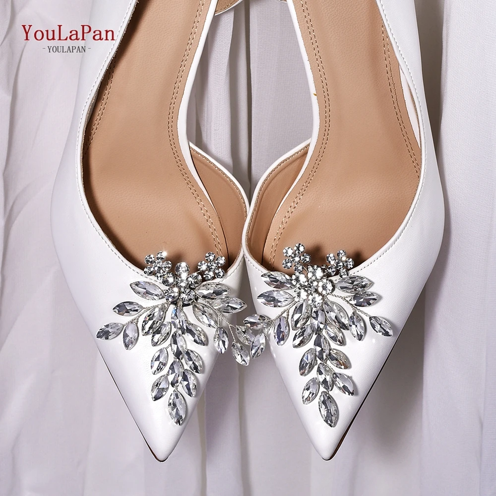 

YouLaPan Rhinestone Shoe Clips Fashion Shoe Clips Decoration Bridal Accessories Shoe Clip Charm Buckle For Lady High Heel HX50