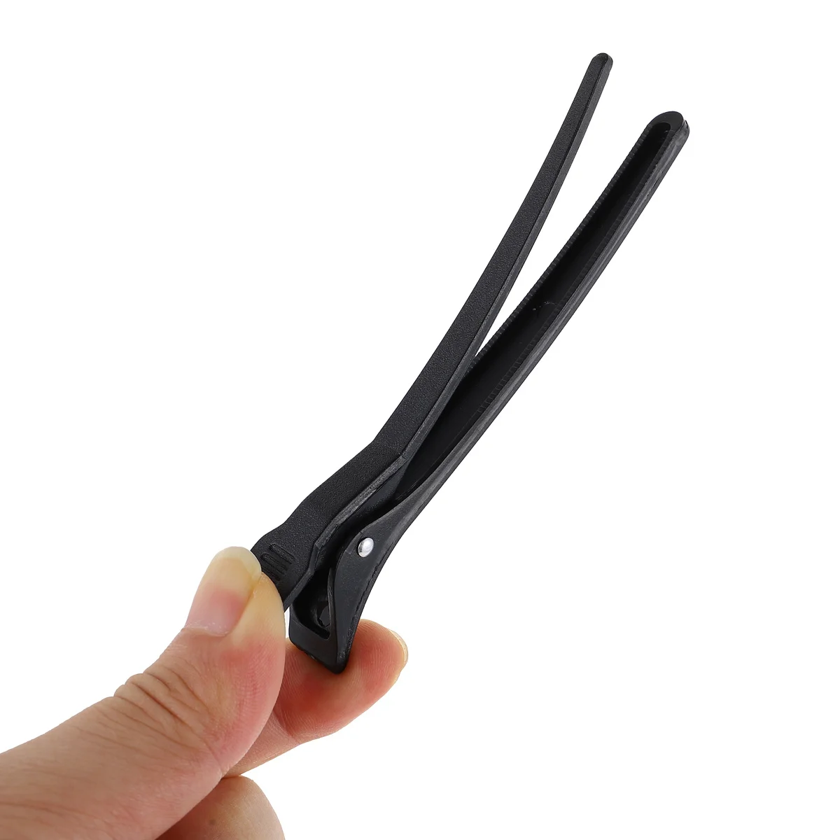 

12Pcs Black Plastic Duckbill Hairpins Dull Polished Tight Clips Heat Cold Resistant Lightweight Compact for Hair Secure