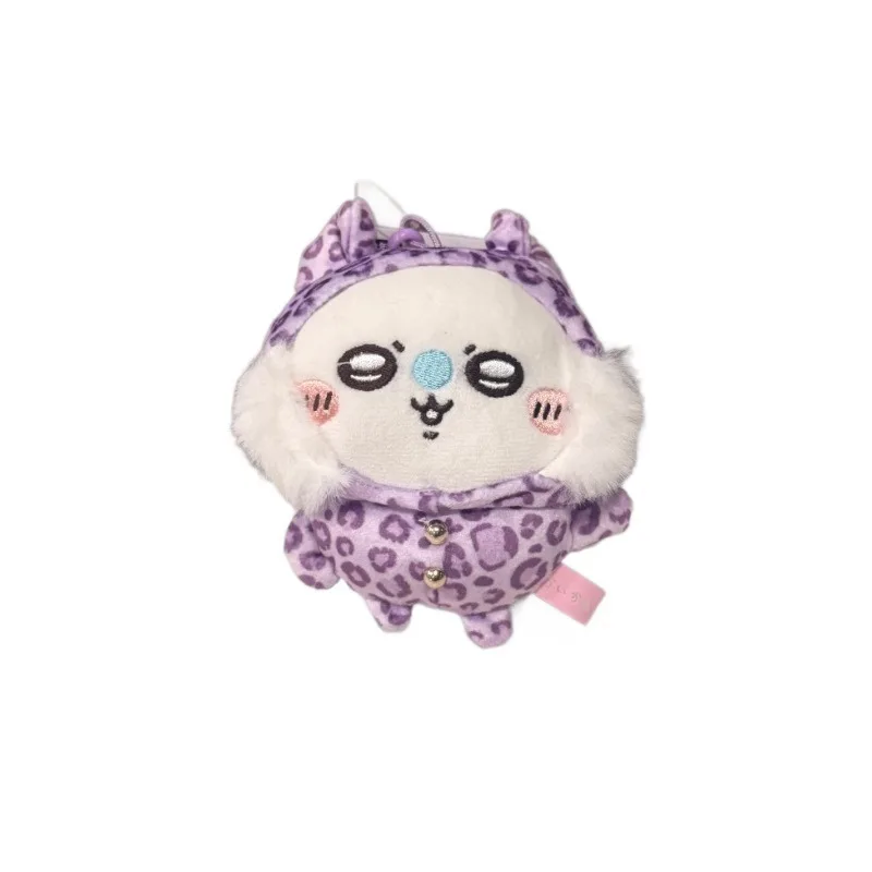 Leopard Pattern Series Hachiware Usagi Hanging Toy with Fur Cartoon Cute Style Car Interior Decoration Hanging Piece - view 6