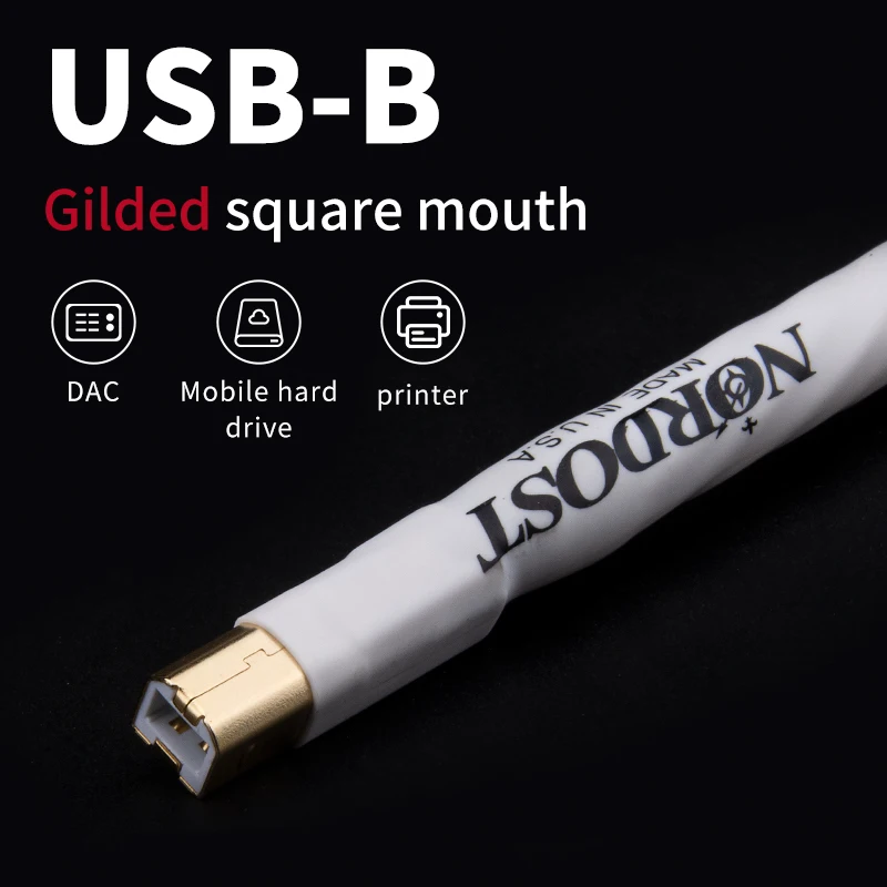 金メッキデコーダ DAC データライン USB ケーブル タイプ A からタイプ B USB サウンドカード