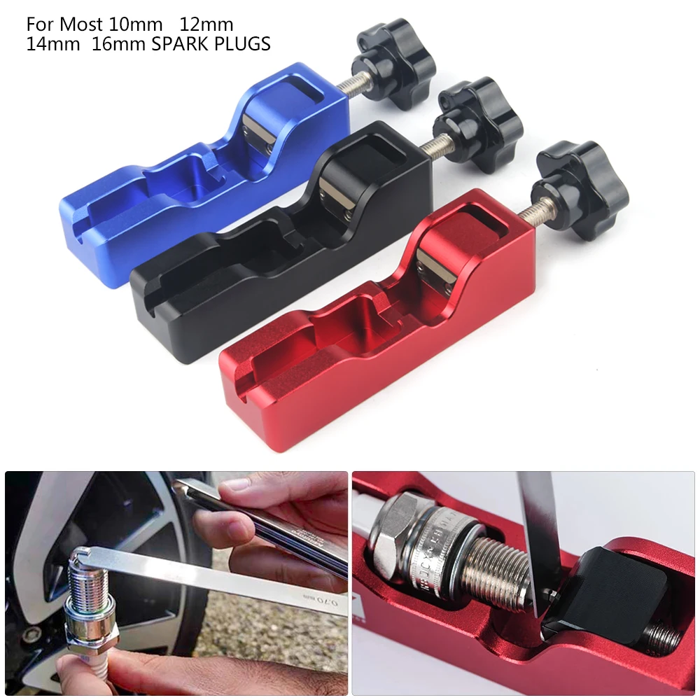 Universal Black Red Blue Spark Plug Gap Tool Electrode Compresses Turbo Power Kit 10mm 12mm 14mm 16mm