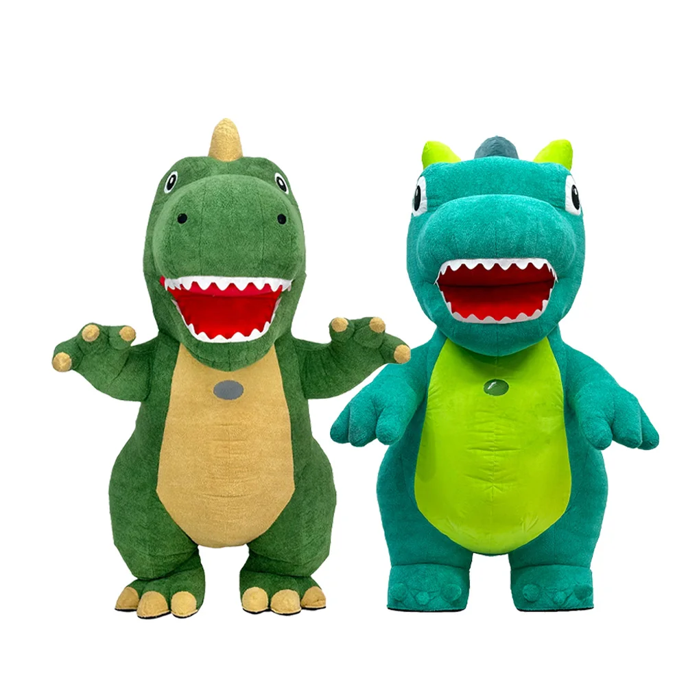 

Cartoon Dinosaur Inflatable Costume Mascot Adult Character Cosplay Halloween Carnival Party Event Plush Set