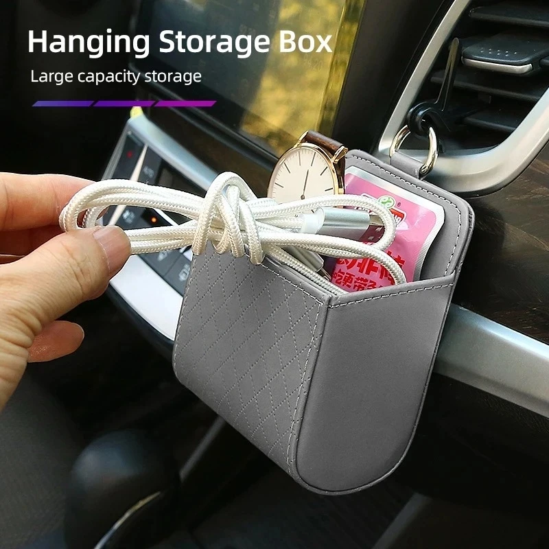 Car Air Vent Storage Box Vent Storage Pocket Vent Phone Holder Vent Storage Caddy For SUV Sedan Hatchback Wagon Car Parts