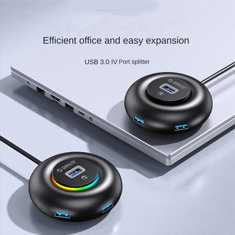 

M85K Portable Supports Hot-Swappable Transport-Stable USB 3.0 Hub Circular Hub Docking Stations,White YX2-C