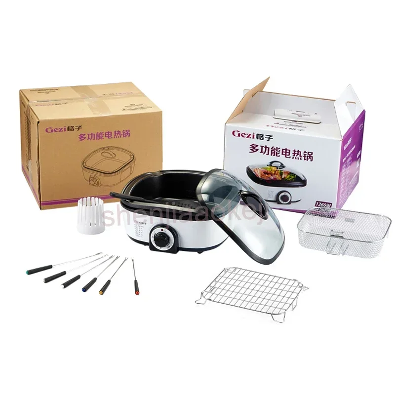 Home Appliances Electric Hot Pot Thickening Cooker Multifunctional-cooker Non-stick Cooking Pan Steam/Hot Pot Grill Warm Deep F