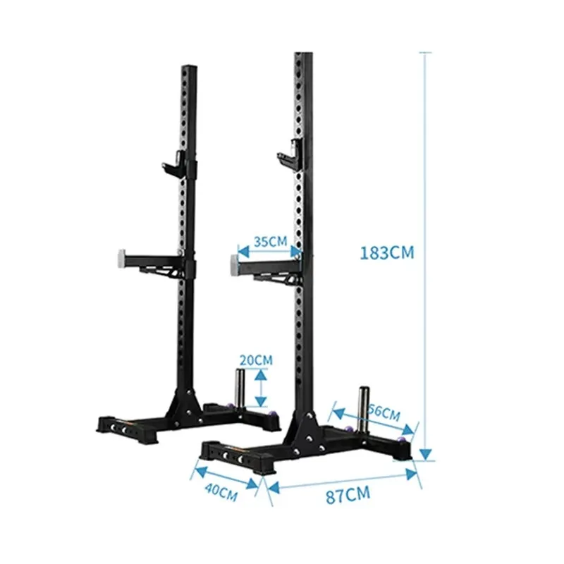 Durable Iron Adjustable Squatting Rack Fitness Equipment Separate Squat Rack Squat Stand for Home Commercial Use Weight Lifting