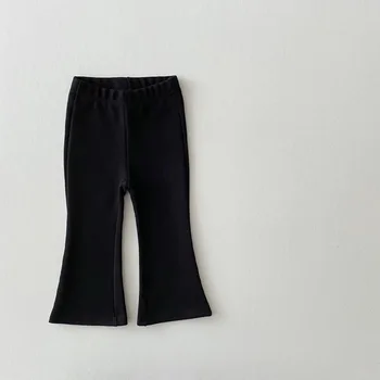 Girls' Flared Trousers | Soft Warm Pants for Autumn and Winter 4 Girls Fashionable Flared Pants for Autumn and Winter Comfort Soft and Warmth Material Designed Suitable Little Girls Daily Wear 4