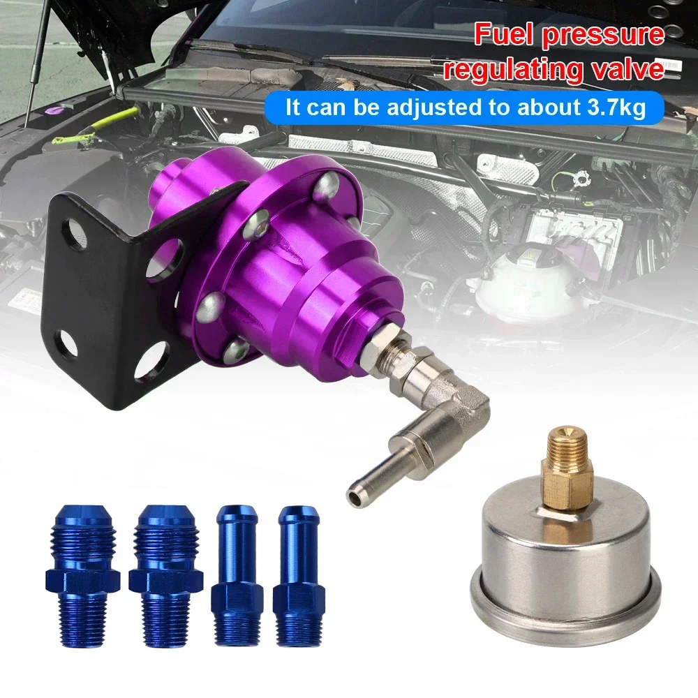 Universal SARD Style Adjustable Fuel Pressure Regulator Jdm Turbo With Original Gauge AN6 1/8 NPT Fitting Car Accessories