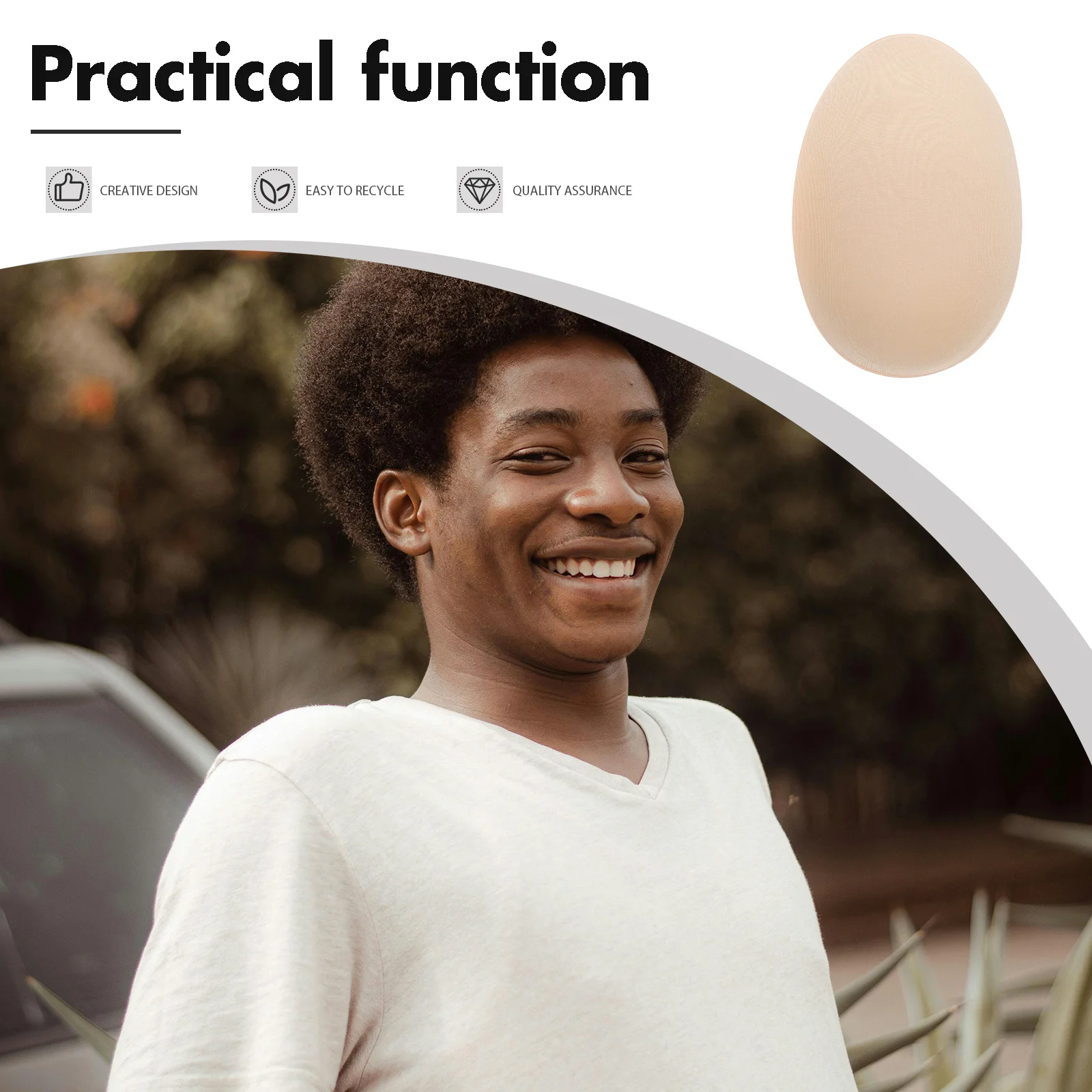 Almohadillas para músculos del pecho portátiles reemplazables, inserciones profesionales de realce para hombres, almohadillas adhesivas de silicona para acampar y hacer senderismo, 1 par