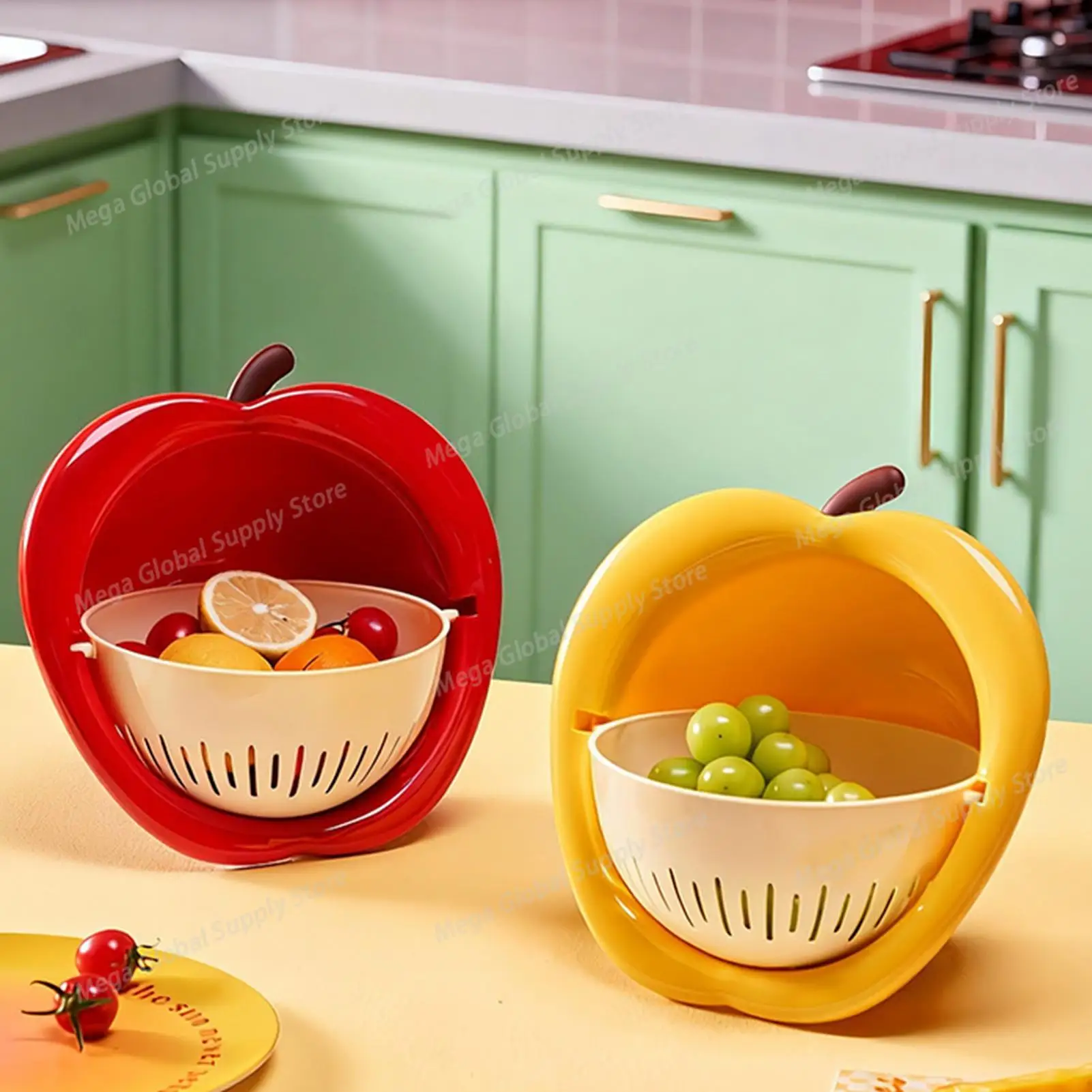 

Fruit Strainer Thick Cute Fast Draining Multifunctional Kitchen Colander Food Strainer for Berry Salads Pasta Spaghetti Lettuce
