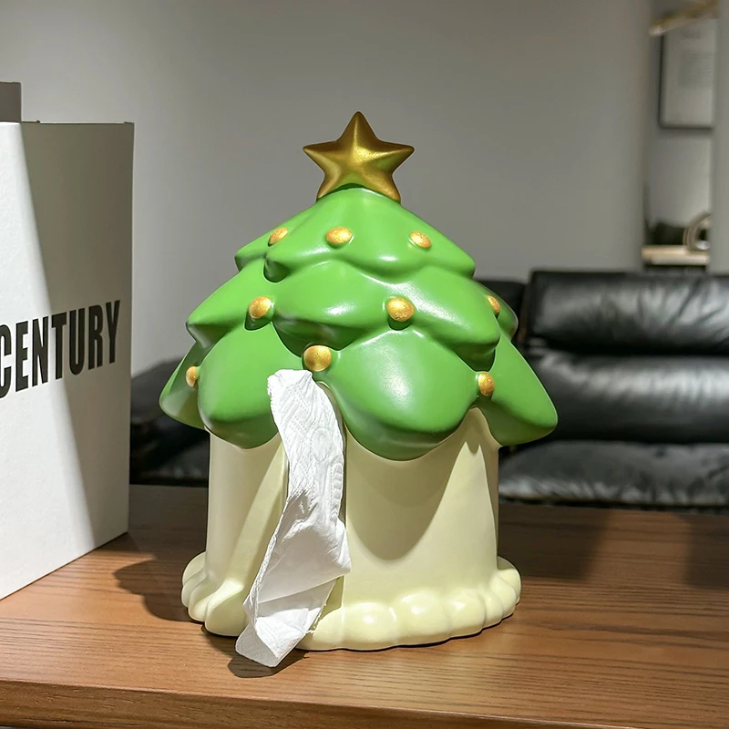 Niedliche Weihnachtsbaum-Taschentuchbox für Zuhause, Wohnzimmer, Dekoration, Ornament, Taschentuchbox, stimmungsvolle Aufbewahrung für Küche und Badezimmer