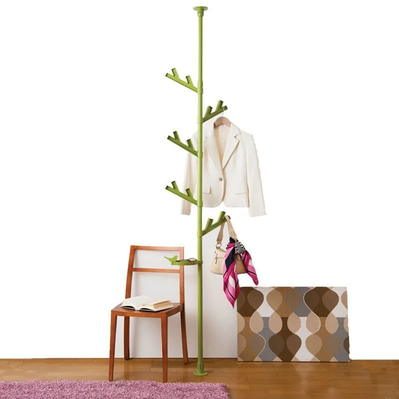 Modern Minimalist Style Coat Rack Bedroom Standing Coat Frame Tree Shape Clothes Hanger Top Fixed Mount Living Room Furniture